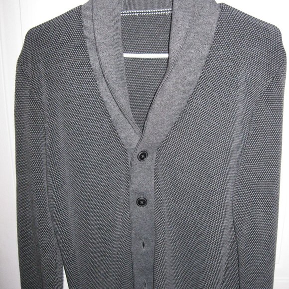 Men's gray cardigan - Picture 1 of 3